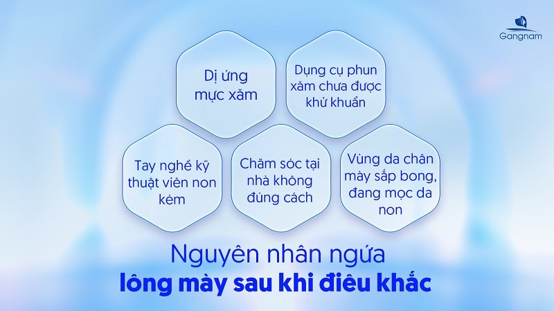 Ngứa lông mày sau khi điêu khắc phải làm sao? 5 Ngứa lông mày sau khi điêu khắc