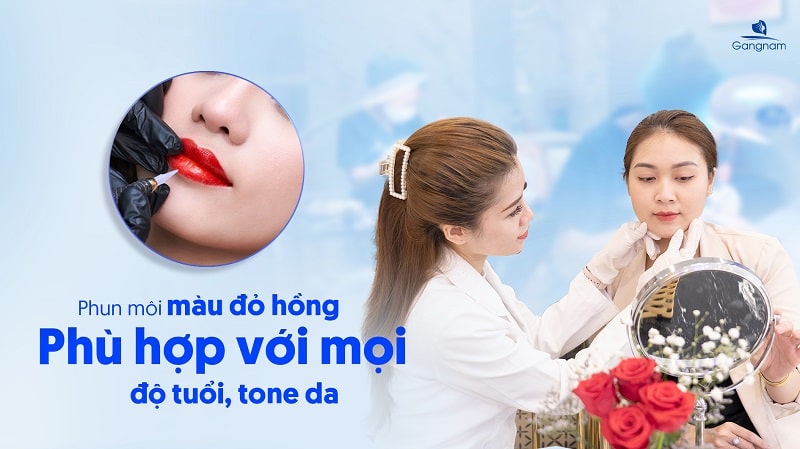 Phun môi màu đỏ hồng - Phù hợp với mọi độ tuổi, tone da 4 Phun môi màu đỏ hồng